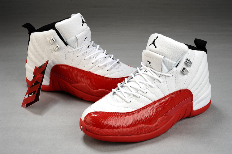 Air Jordan 12 Women Shoes White/Red Online